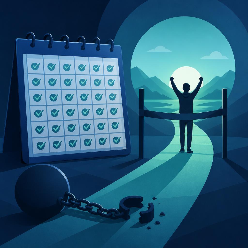 Illustration for the article: The August Debt Challenge: 30 Days to a New Habit